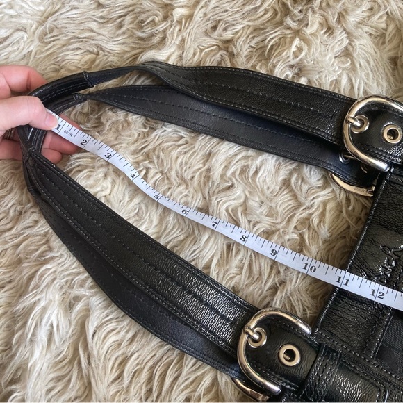 Coach vintage y2k black signature canvas large shoulder bag - Picture 12 of 13